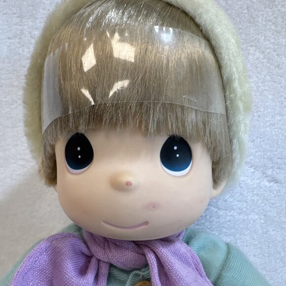 Rare Precious Moments "Sugar Town" Vinyl Boy Doll With Paint Can And Tag - Picture 2 of 12